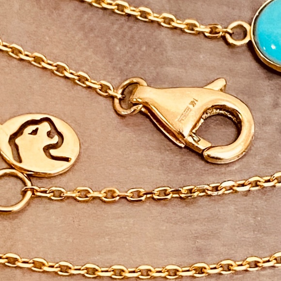 Effy 14K Yellow Gold Turquoise Necklace - Picture 10 of 11